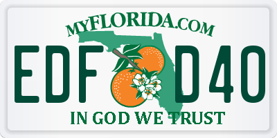 FL license plate EDFD40