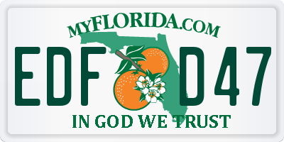 FL license plate EDFD47