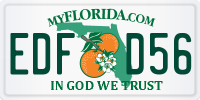 FL license plate EDFD56