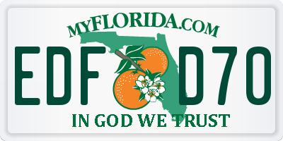 FL license plate EDFD70