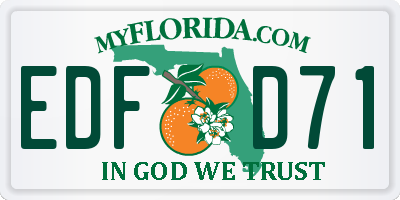 FL license plate EDFD71