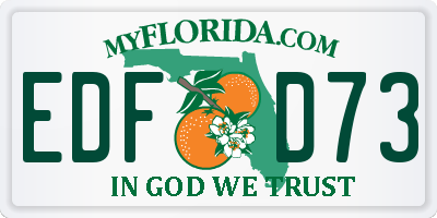 FL license plate EDFD73
