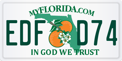 FL license plate EDFD74
