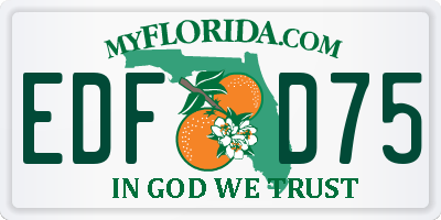 FL license plate EDFD75