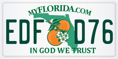 FL license plate EDFD76