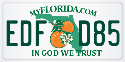 FL license plate EDFD85