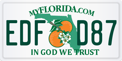 FL license plate EDFD87