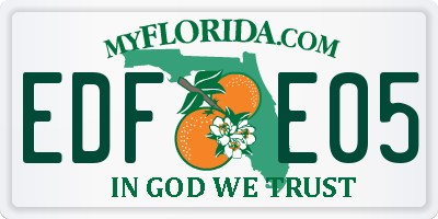 FL license plate EDFE05