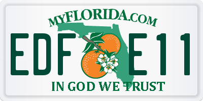 FL license plate EDFE11
