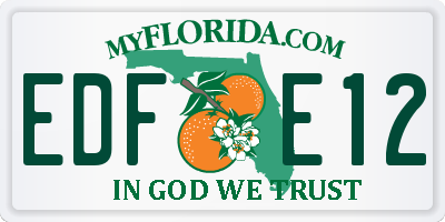 FL license plate EDFE12