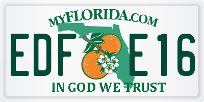 FL license plate EDFE16