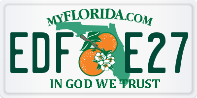 FL license plate EDFE27