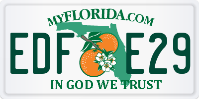 FL license plate EDFE29