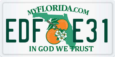 FL license plate EDFE31