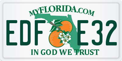 FL license plate EDFE32