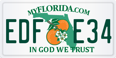 FL license plate EDFE34