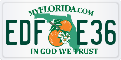 FL license plate EDFE36