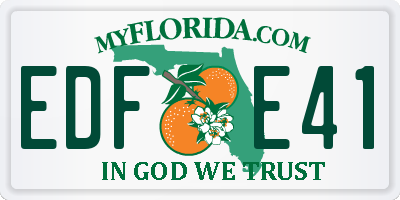 FL license plate EDFE41