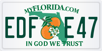 FL license plate EDFE47