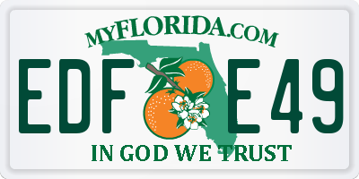 FL license plate EDFE49