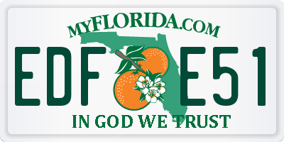 FL license plate EDFE51