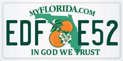FL license plate EDFE52