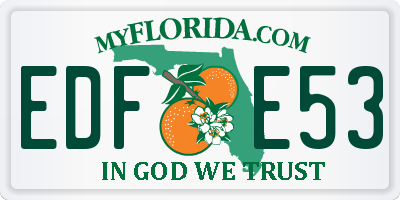 FL license plate EDFE53