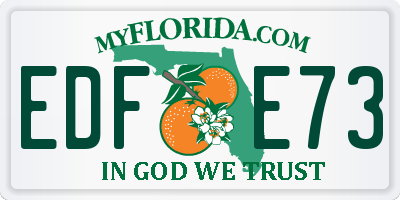FL license plate EDFE73