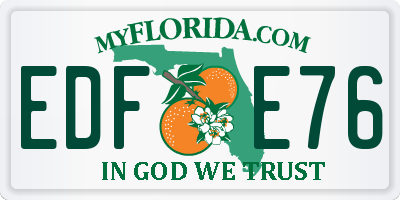 FL license plate EDFE76