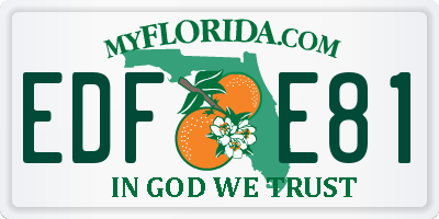 FL license plate EDFE81