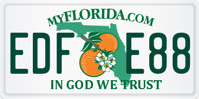 FL license plate EDFE88