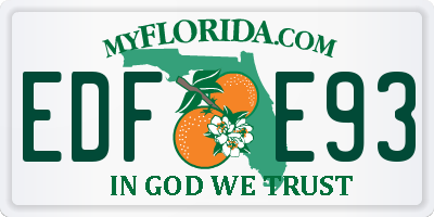 FL license plate EDFE93