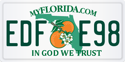 FL license plate EDFE98