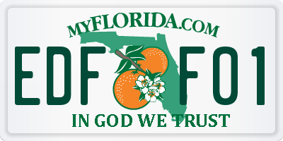 FL license plate EDFF01