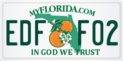 FL license plate EDFF02