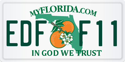 FL license plate EDFF11