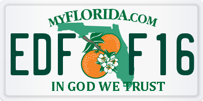 FL license plate EDFF16