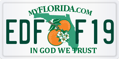 FL license plate EDFF19