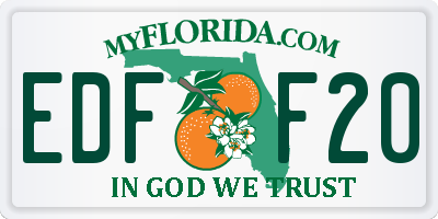 FL license plate EDFF20