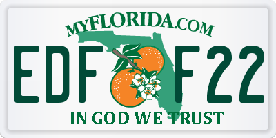 FL license plate EDFF22