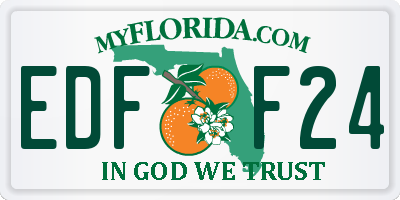 FL license plate EDFF24