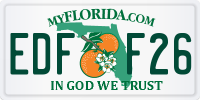 FL license plate EDFF26
