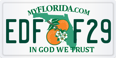 FL license plate EDFF29