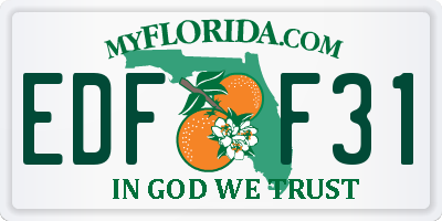 FL license plate EDFF31