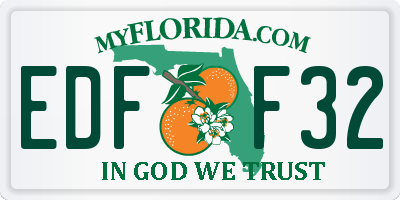 FL license plate EDFF32