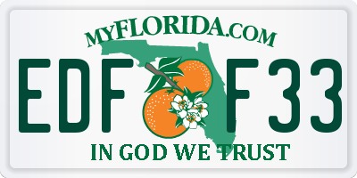 FL license plate EDFF33
