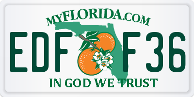 FL license plate EDFF36