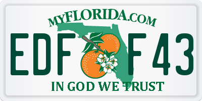FL license plate EDFF43