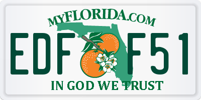 FL license plate EDFF51