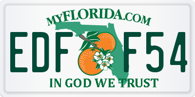 FL license plate EDFF54